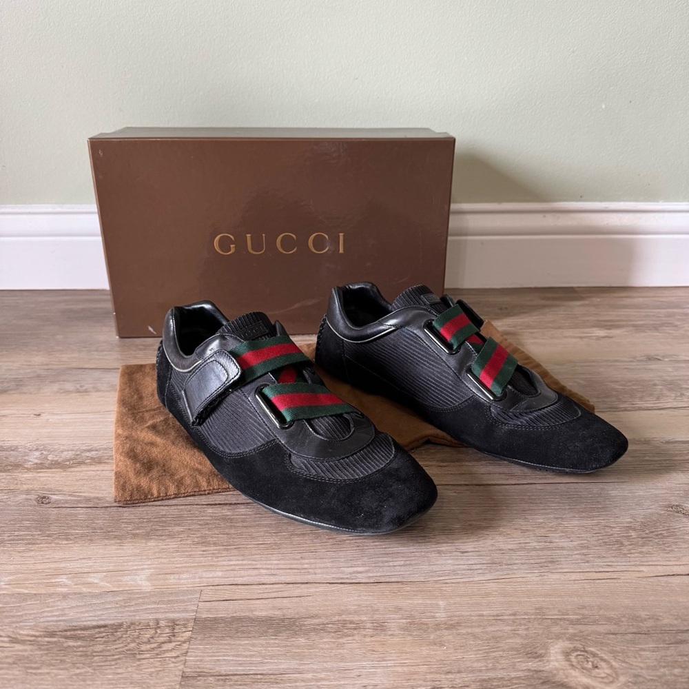 GUCCI Pelle S. Gomma Sneakers Men’s Size 9 - Picture 2 of 8
